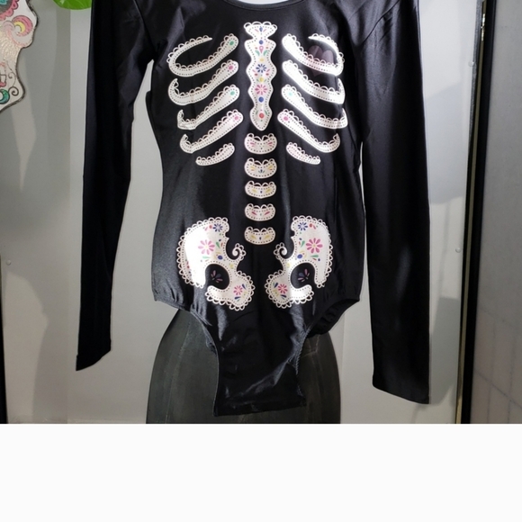 Halloween Costume Bodysuit Day Of The Dead Size 8 - Picture 6 of 8